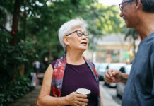 Friendly neighbours chatting