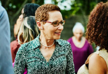 Diverse women socializing