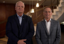 Kicking off Foresters 150th anniversary celebrations Foresters' Richard Hennick and Dan Fortin